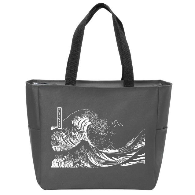 The Great Wave Classic Japanese Art Zip Tote Bag