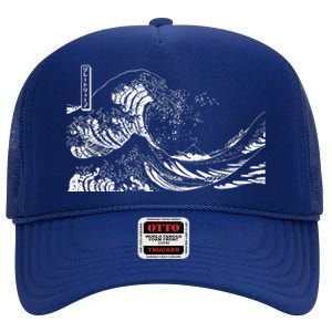 The Great Wave Classic Japanese Art High Crown Mesh Back Trucker Hat