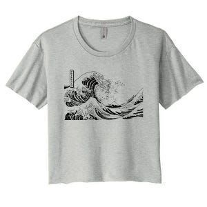 The Great Wave Classic Japanese Art Women's Crop Top Tee