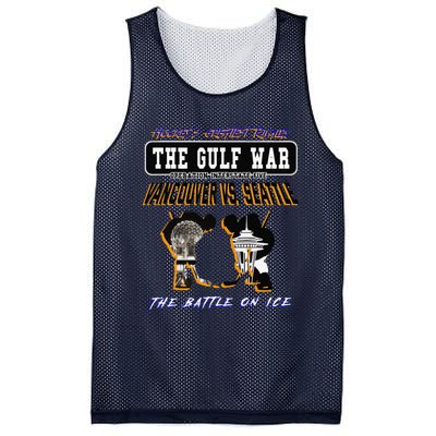 The Gulf War Vancouver Seattle Ice Hockey Rivalry Famous Mesh Reversible Basketball Jersey Tank