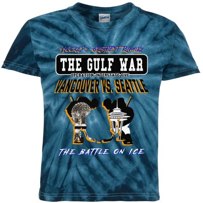 The Gulf War Vancouver Seattle Ice Hockey Rivalry Famous Kids Tie-Dye T-Shirt