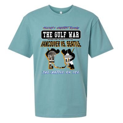 The Gulf War Vancouver Seattle Ice Hockey Rivalry Famous Sueded Cloud Jersey T-Shirt