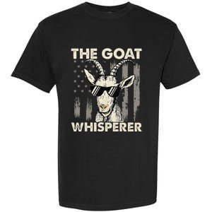 The Goat Whisperer Usa American Flag Farm Animal Lover Garment-Dyed Heavyweight T-Shirt