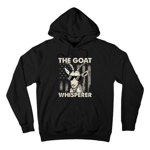 The Goat Whisperer Usa American Flag Farm Animal Lover Hoodie