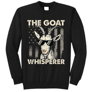 The Goat Whisperer Usa American Flag Farm Animal Lover Sweatshirt