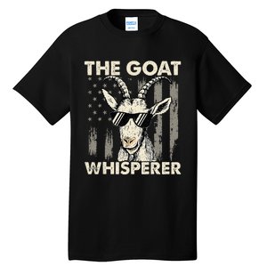 The Goat Whisperer Usa American Flag Farm Animal Lover Tall T-Shirt