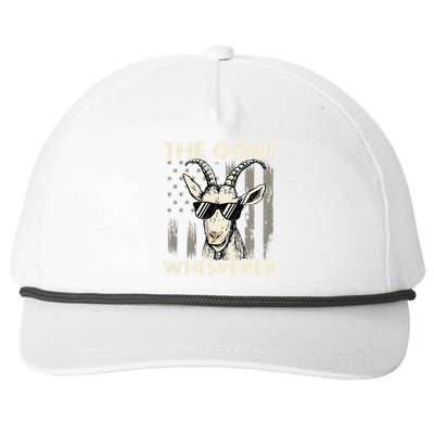 The Goat Whisperer Usa American Flag Farm Animal Lover Snapback Five-Panel Rope Hat