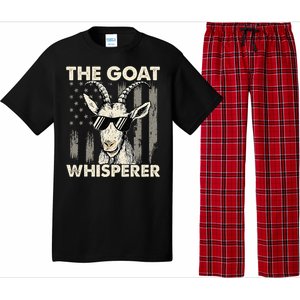 The Goat Whisperer Usa American Flag Farm Animal Lover Pajama Set