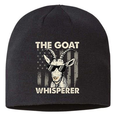 The Goat Whisperer Usa American Flag Farm Animal Lover Sustainable Beanie