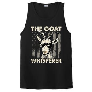 The Goat Whisperer Usa American Flag Farm Animal Lover PosiCharge Competitor Tank