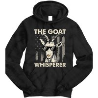 The Goat Whisperer Usa American Flag Farm Animal Lover Tie Dye Hoodie