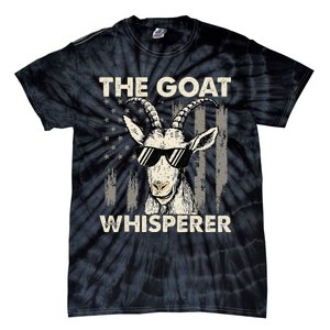 The Goat Whisperer Usa American Flag Farm Animal Lover Tie-Dye T-Shirt