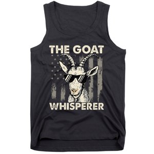 The Goat Whisperer Usa American Flag Farm Animal Lover Tank Top