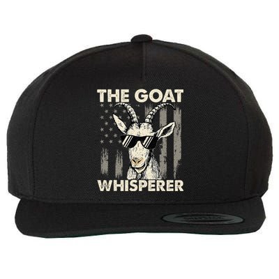 The Goat Whisperer Usa American Flag Farm Animal Lover Wool Snapback Cap