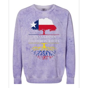 Texas Grown With Colombian Roots Colombia Colorblast Crewneck Sweatshirt