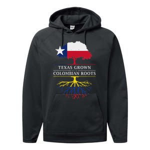 Texas Grown With Colombian Roots Colombia Performance Fleece Hoodie