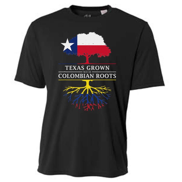 Texas Grown With Colombian Roots Colombia Cooling Performance Crew T-Shirt