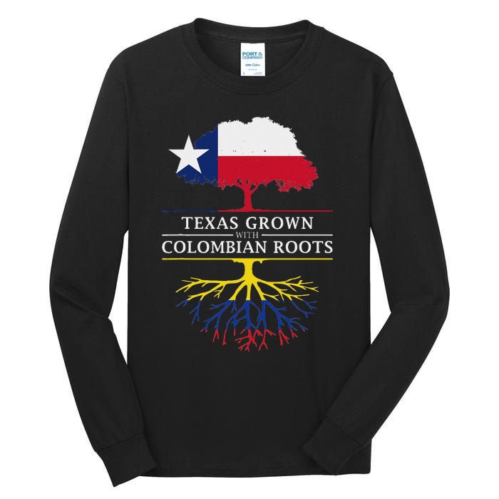 Texas Grown With Colombian Roots Colombia Tall Long Sleeve T-Shirt