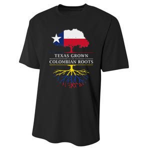 Texas Grown With Colombian Roots Colombia Performance Sprint T-Shirt