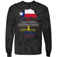 Texas Grown With Colombian Roots Colombia Tie-Dye Long Sleeve Shirt