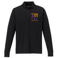 Tv Girl Who Really Care Gift Performance Long Sleeve Polo