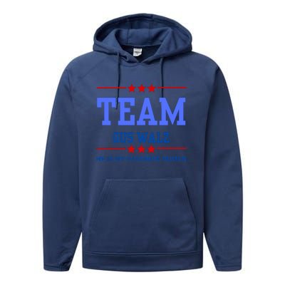 Team Gus Walz He Is My Favorite Human Performance Fleece Hoodie