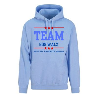 Team Gus Walz He Is My Favorite Human Unisex Surf Hoodie