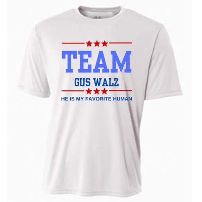 Team Gus Walz He Is My Favorite Human Cooling Performance Crew T-Shirt