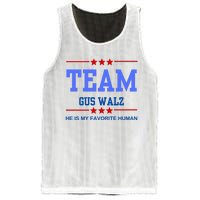 Team Gus Walz He Is My Favorite Human Mesh Reversible Basketball Jersey Tank