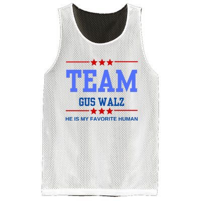 Team Gus Walz He Is My Favorite Human Mesh Reversible Basketball Jersey Tank