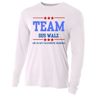 Team Gus Walz He Is My Favorite Human Cooling Performance Long Sleeve Crew