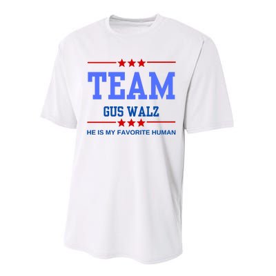 Team Gus Walz He Is My Favorite Human Performance Sprint T-Shirt