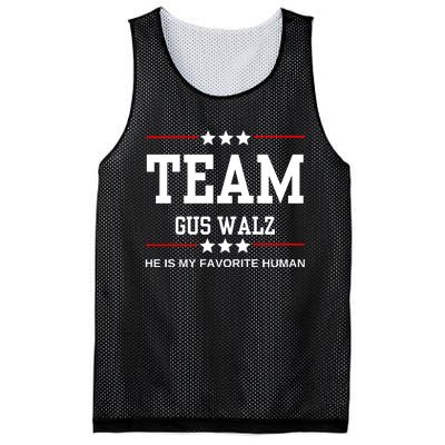 Team Gus Walz He Is My Favorite Human Mesh Reversible Basketball Jersey Tank