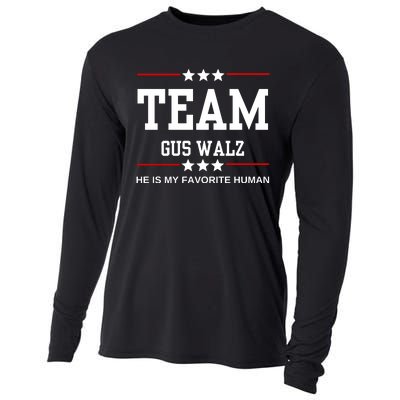 Team Gus Walz He Is My Favorite Human Cooling Performance Long Sleeve Crew