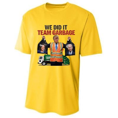 Team Garbage Won We Did It Trump 2024 Performance Sprint T-Shirt