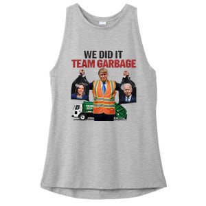 Team Garbage Won We Did It Trump 2024 Ladies PosiCharge Tri-Blend Wicking Tank