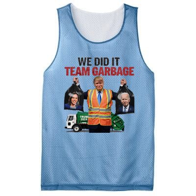 Team Garbage Won We Did It Trump 2024 Mesh Reversible Basketball Jersey Tank