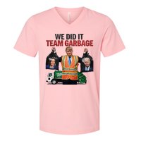 Team Garbage Won We Did It Trump 2024 V-Neck T-Shirt