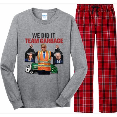 Team Garbage Won We Did It Trump 2024 Long Sleeve Pajama Set