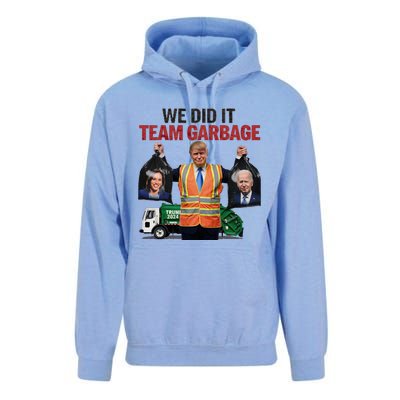 Team Garbage Won We Did It Trump 2024 Unisex Surf Hoodie