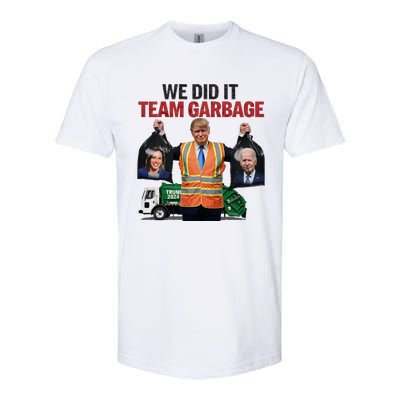 Team Garbage Won We Did It Trump 2024 Softstyle CVC T-Shirt