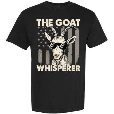 The Goat Whisperer - USA American Flag Farm Animal Lover Garment-Dyed Heavyweight T-Shirt