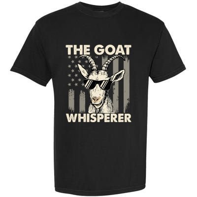 The Goat Whisperer - USA American Flag Farm Animal Lover Garment-Dyed Heavyweight T-Shirt