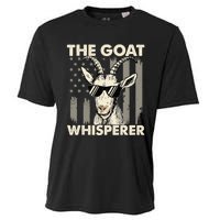 The Goat Whisperer - USA American Flag Farm Animal Lover Cooling Performance Crew T-Shirt