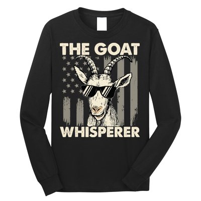 The Goat Whisperer - USA American Flag Farm Animal Lover Long Sleeve Shirt