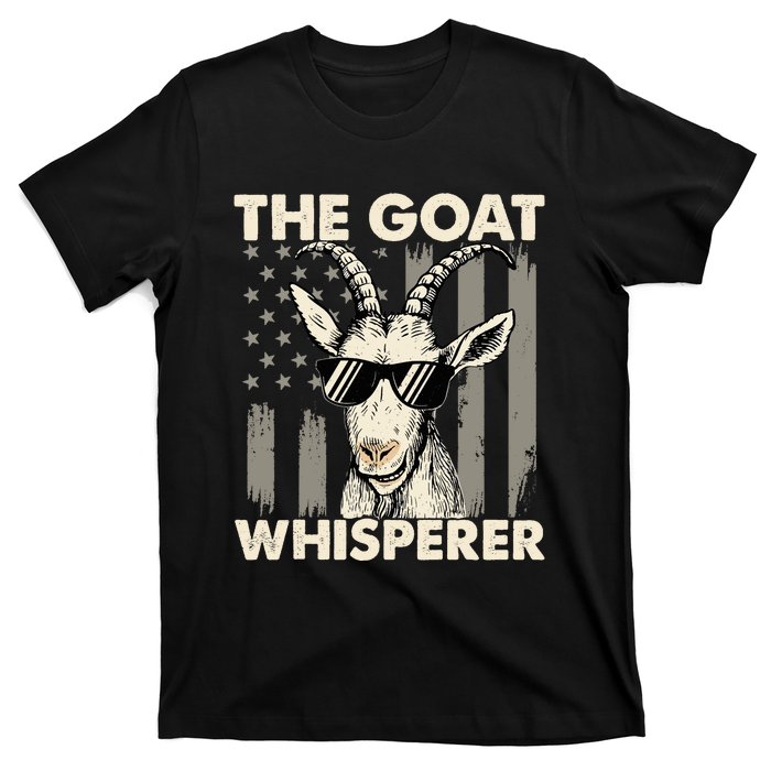 The Goat Whisperer - USA American Flag Farm Animal Lover T-Shirt