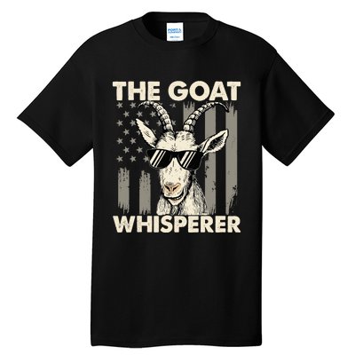 The Goat Whisperer - USA American Flag Farm Animal Lover Tall T-Shirt