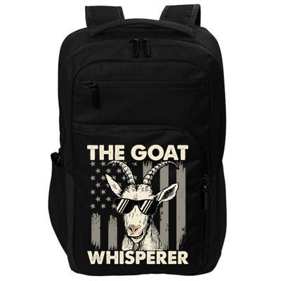 The Goat Whisperer - USA American Flag Farm Animal Lover Impact Tech Backpack