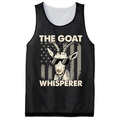 The Goat Whisperer - USA American Flag Farm Animal Lover Mesh Reversible Basketball Jersey Tank