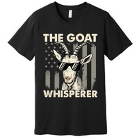 The Goat Whisperer - USA American Flag Farm Animal Lover Premium T-Shirt